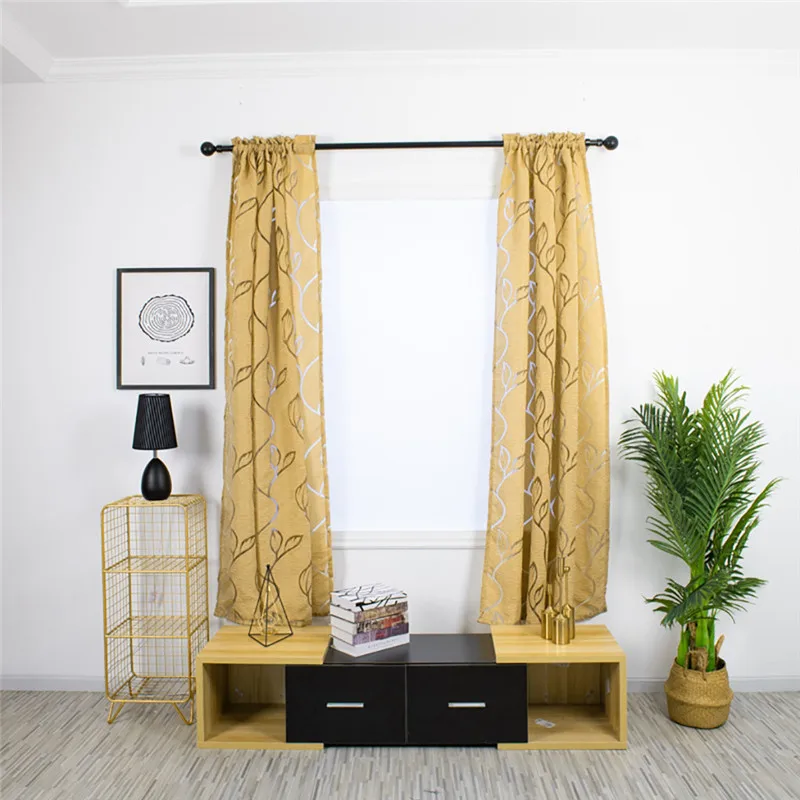 Trees Sheer Curtain Tulle Window Treatment Voile Drape Valance Fabric curtains for bedroom rideaux pour le salon  #4O09 (46)