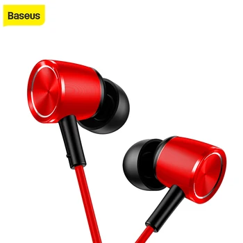 

Baseus Headphone Hybrid Pro HD Earphone Wired Earbud Earphone HiFi Stereo Metal Headset fone de ouvido with Mic for phone