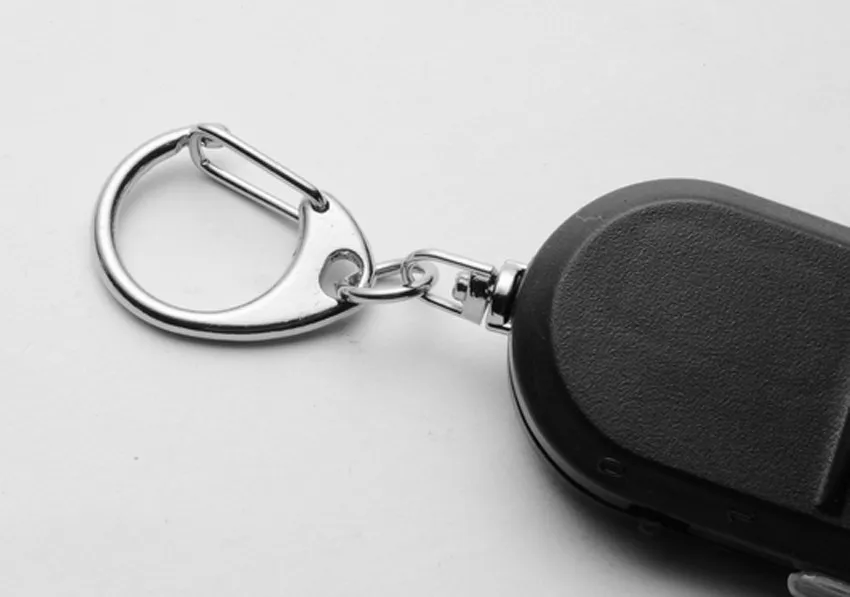 1PCS ProtableTypical Mini Anti-lost Whistle LED Key Finder Wireless Alarm Whistle Voice Control Keychains Key Finder Alarm