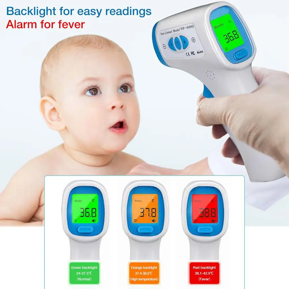 

Electronic Thermometer Non-Contact Infrared Ear Forehead Thermometer LCD Display For Baby Child Adult Temperature Measurement