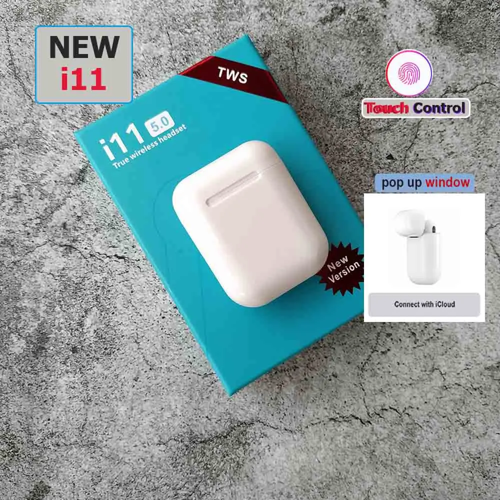 

i11 i7s TWS Double Mini Wireless Bluetooth Earphone super sound Earbuds for iphone Samsung PK i7s i9s i10 i12 TWS