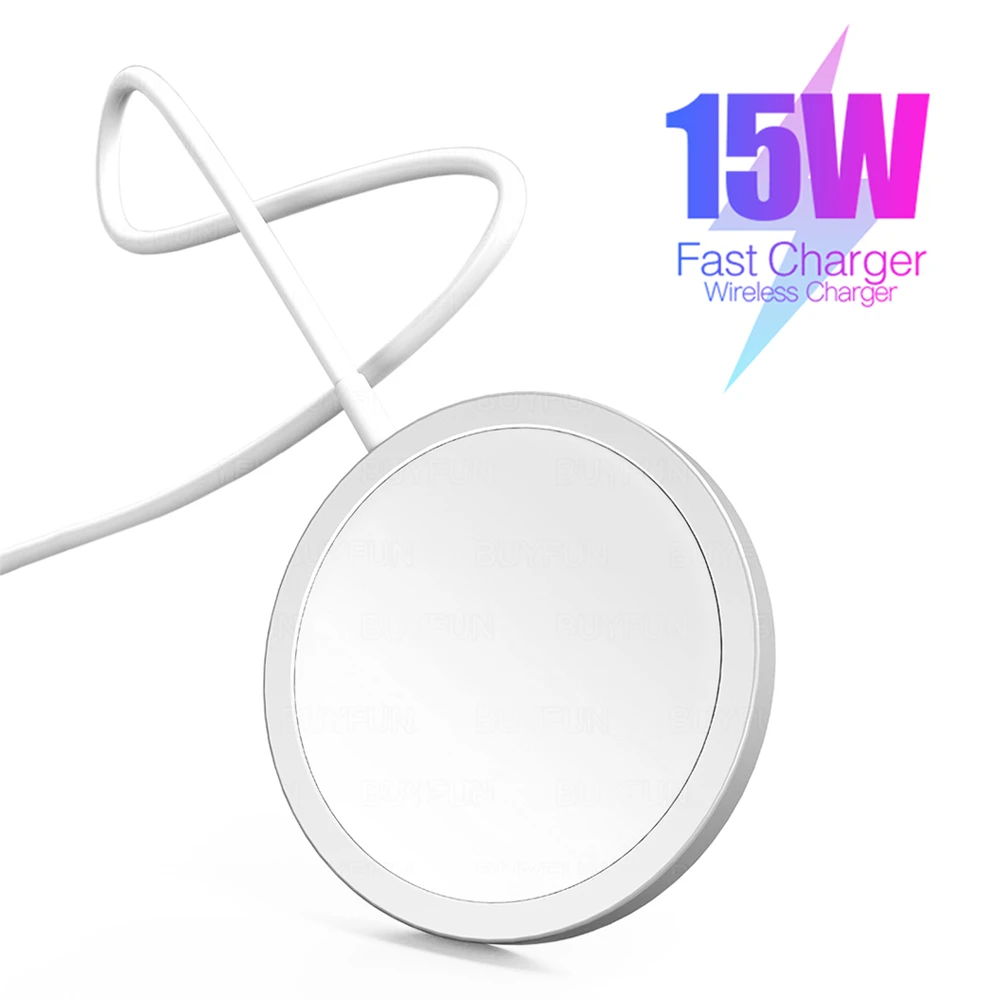 15W Magnetic Wireless Charger for iPhone 12 Pro Max Fast Quick Charger for iPhone 12 Mini USB C PD Adapter Magsafing QC Charger