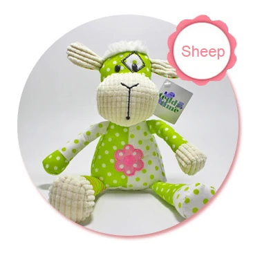Sheep Мягкая детская кроватка кровать коляска спиральная игрушка текстурированная Мобильная погремушки животные плюшевые игрушки Новорожденные развивающие полотенце для автокресла - Цвет: Sheep