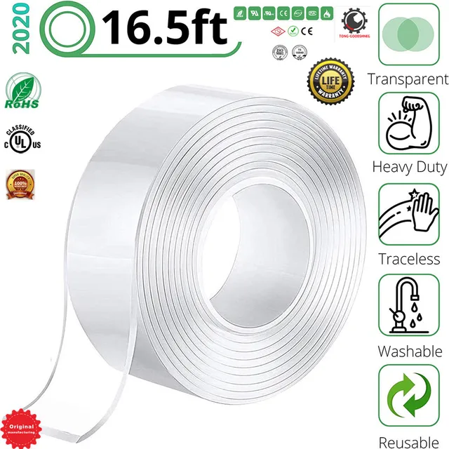 Nano Tape Sticky Tack Poster Tape Clear Double Sided Tape Heavy Duty 16 5 Ft Length For Home Decor Duct Tape Masking Tape Tape Aliexpress Nano Tape Sticky Tack Poster Tape Clear Double Sided Tape Heavy Duty 16 5 Ft Length For Home Decor Duct Tape Masking Tape Tape Aliexpress