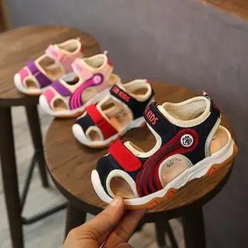 

Kids Summer Sandals Children Closed Toe Toddler Beach Sandal Boys Girls Fashion Designer Shoes Breathable Anti-slippery Slippers