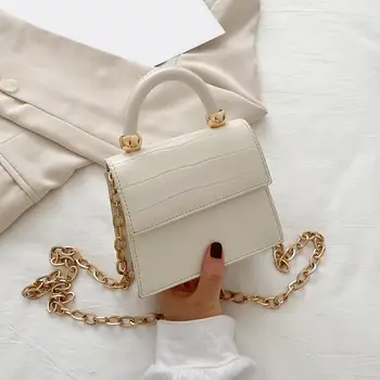 

Luxury Stone Pattern Mini PU Leather Crossbody Bag For Women Shoulder Messenger Handbags 2020 Chain Travel Phone Purses