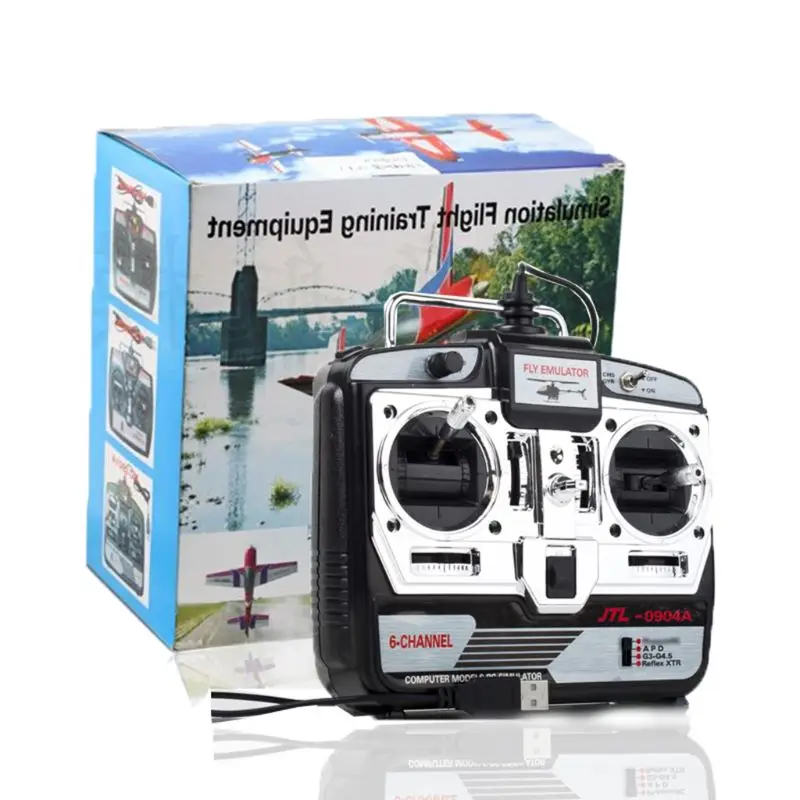 2021 New 6CH RC Flight Simulator JTL-0904A Support Real RF7 G7 Phoenix 5.0 XTR Fixed-wing Drone Mode 2 Remote Control Helicopter | Игрушки и