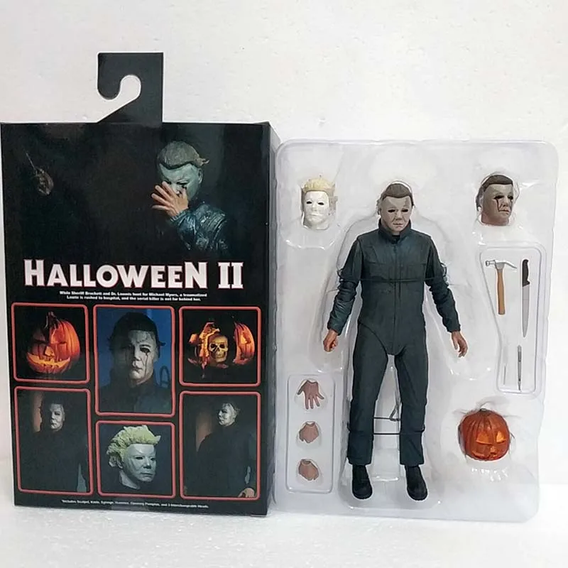 Светодиодный фонарь в виде тыквы Майкла Майерса на Хеллоуин Kotobukiya Horror John Carpenter's Laurie Strode, модель игрушки, куклы - Цвет: A no box