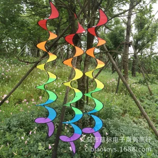 Наружная струнная Lanyard-30cm, шесть цветов, шестилистная струнная ветряная мельница, сделай сам, живописная область, украшение, пластиковая цветная мельница
