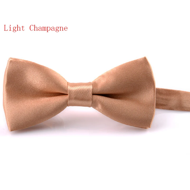 ZY-ET-Light Champagn Детский Одноцветный галстук-бабочка, Свадебный галстук-бабочка, Noeud Papillon, для мальчиков и девочек, полиэстер, шелк, Pajaritas, галстук-бабочка, женский, мужской галстук - Цвет: ZY-ET-Light Champagn