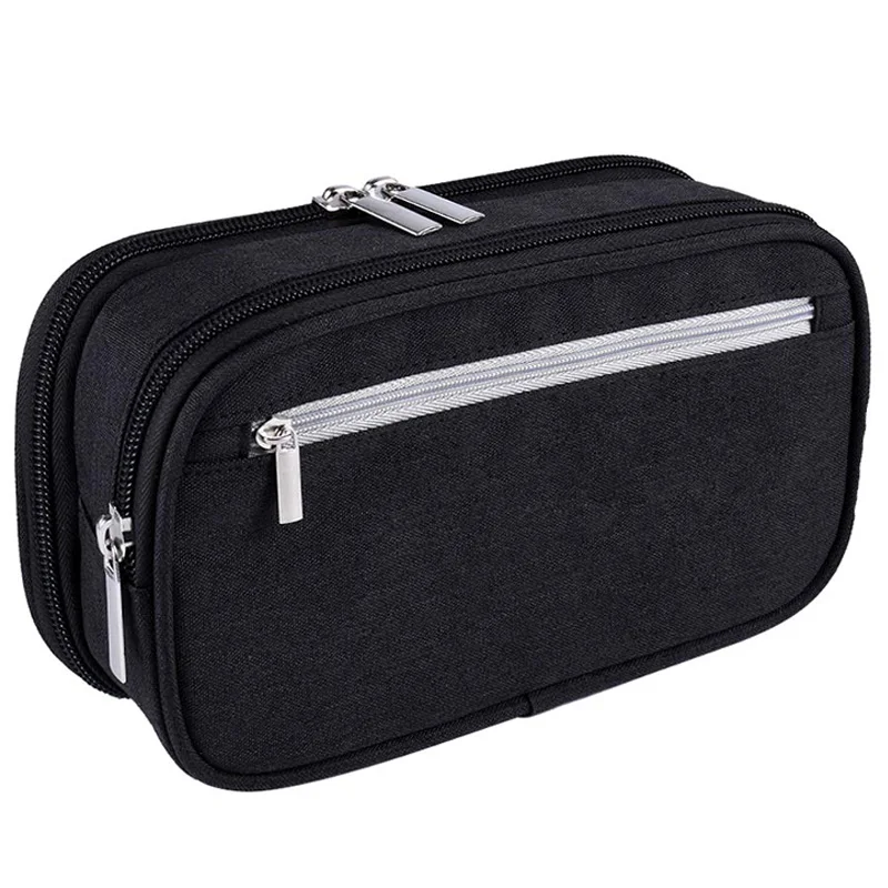 

Pencil Case, Large Capacity Pencil Cases Pen Bag Pouch Holder Travel Cosmetic Make Up Bag Pouch Cable Bag Pouch with Multi Compa