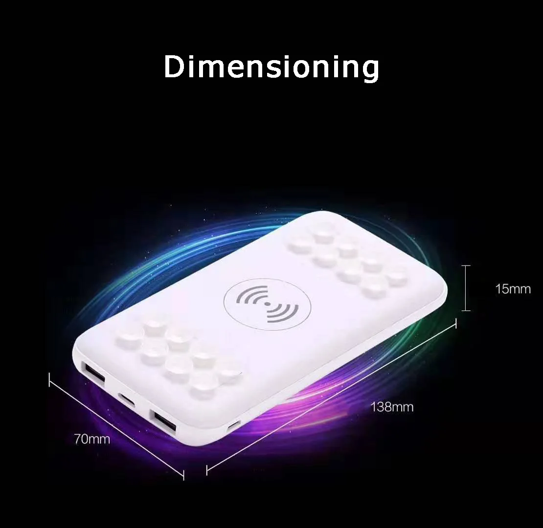 Новинка,, беспроводное зарядное устройство, 15000 мА/ч, мощная присоска, двойной USB выход, портативное зарядное устройство, внешняя батарея