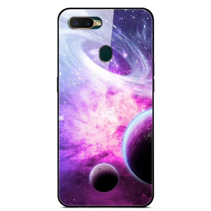 Для OPPO AX5s чехол 6,2 ''модный закаленное стекло твердая задняя крышка для OPPO A5s A 5S CPH1909 чехлы для телефонов силикон бампер Coque AX 5S - Цвет: 58