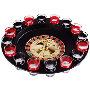 

Bar Entertainment Tools Russia Turntable Shot Glass Drinking Game 16 Shot Glasses Set Bar Swivel Plate Drinking Game