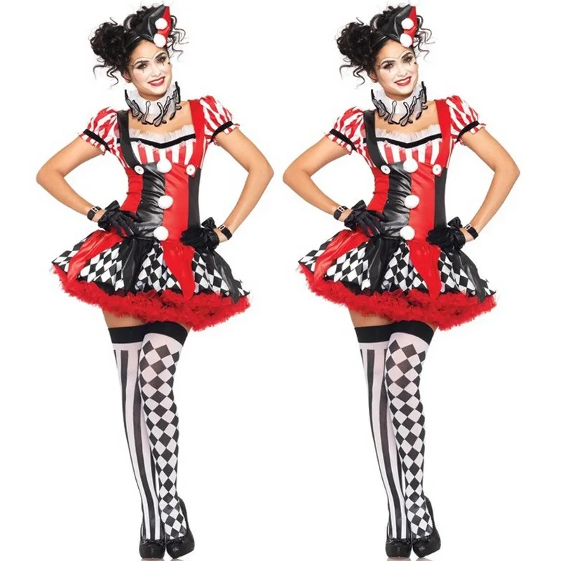8 стилей джокер костюм клоуна для косплея для женщин Карнавал Хэллоуин нарядное платье сексуальный костюм клоуна для косплея s взрослый
