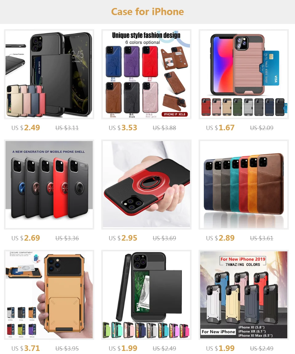 Чехол для iPhone 11 Pro Max XI 5 5S SE 6 6S 7 8 Plus XS XR чехол Slide Armor бумажник слоты для карт чехол для iPhone 11Pro 10 XS MAX