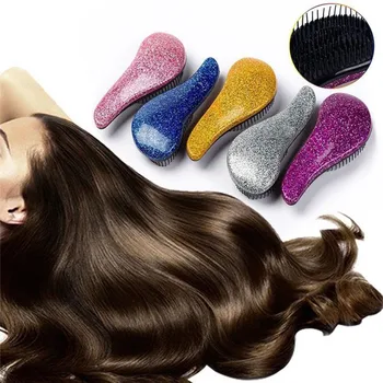 

Human Pets Hair Brush Anti Tangle Teaser Less Breakage Massage Painless Comb Handle Tangle