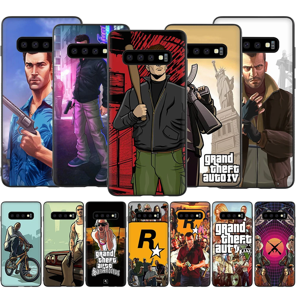 GTA 5Grand Theft силиконовый чехол для Samsung S7 край S8 S9 S10 Lite S20 Plus Ultra S10e Примечание 20 Ультра