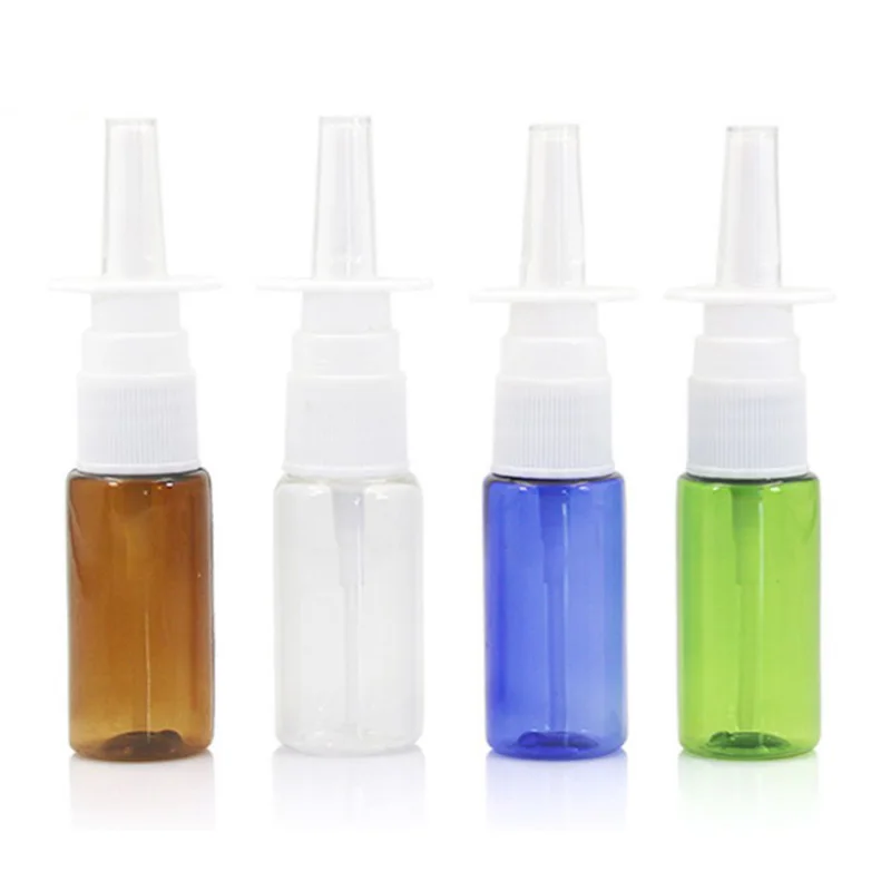 

1PCS Reusable 15ml PET Empty Bottle Plastic Nasal Spray Bottles Pump Sprayer Mist Nose Spray Refillable Bottles