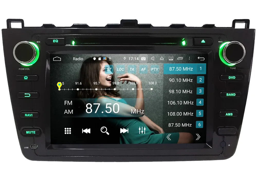 Perfect Klyde IPS 4G WIFI Android 9 Octa Core 4GB RAM 64GB ROM DSP BT Car DVD Multimedia Player Stereo For Mazda 6 Ultra Ruiyi 2008-2015 4