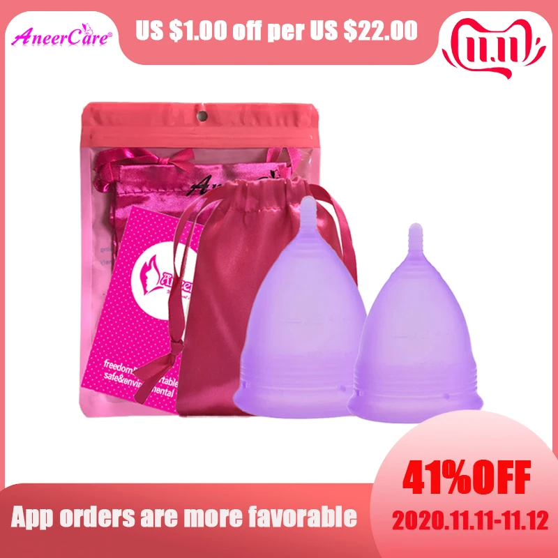 2 шт. медицинские силиконовые менструальные чаши для женщин|lady menstrual cup|menstrual cupcoletor