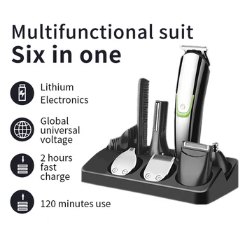 

Electric Hair Trimmer Clipper Self-Cut Haircutting Kit USB Charging Slicked-Back Hair Cutter for Men Home-use Salon Barber