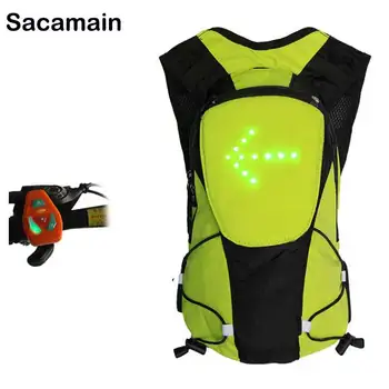

Steering Light Backpack Wireless Remote Control Warning LED Luminescent Lamp Backpack Riding Bag Drop Shipping
