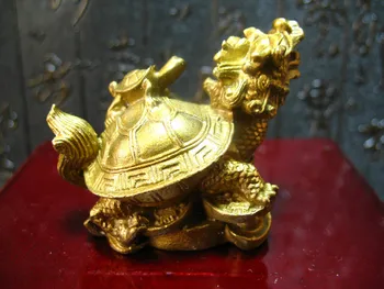 

MOEHOMES China fengshui latón dragón tortuga riqueza Estatua de la suerte artesanías de Metal decoración del hogar regalo