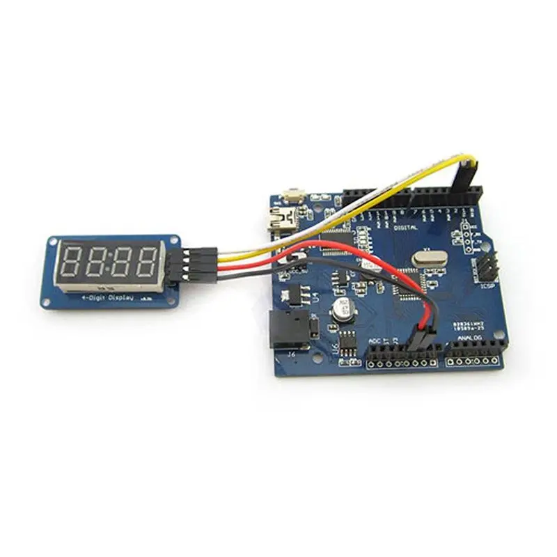 4 бита TM1637 цифровой светодиодный модуль дисплея трубки с часами для Arduino Raspberry Pi(2 шт