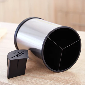 

Rotating Organizer Utensil Holder Stand Countertop Modern Flatware Drainer Multifunctional Spoon Large Capacity Forks Chopsticks