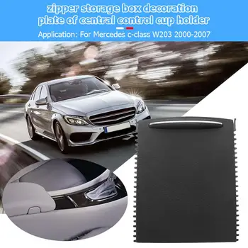 

Car Center Console Roller Blind Car Durable Interior ABS+PC Central Control Cover for Mercedes Benz C-Class W203 Black
