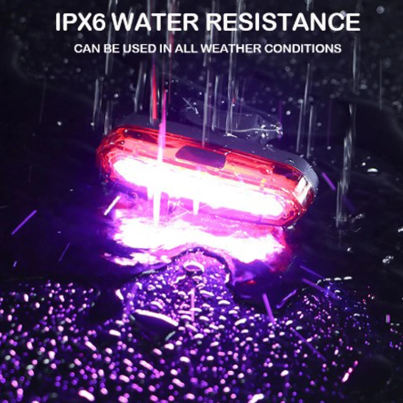 120Lm Bike Light USB Rechargeable Bicycle Taillight Waterproof Night Riding Safety Warning LED Cycling Rear Light Bike Accessory
