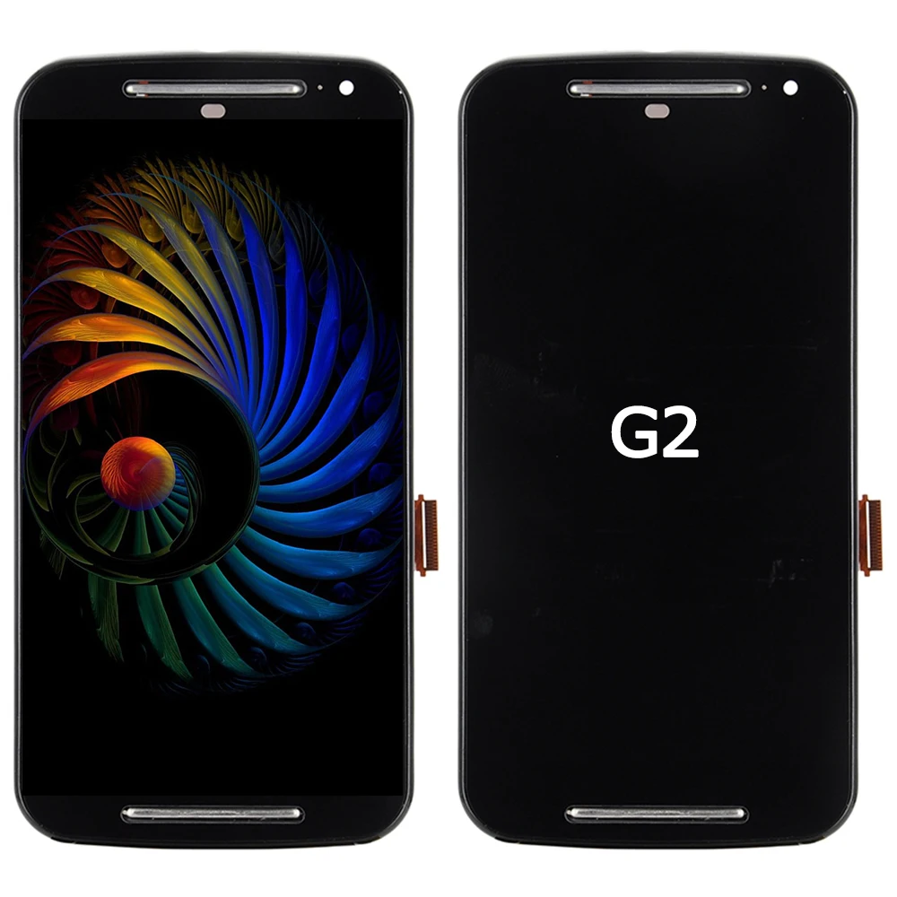 Протестирован для Moto G2 XT1063 XT1069 XT1068 ЖК-дисплей с сенсорным экраном дигитайзер сборка панели части с рамкой