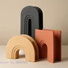 Ceramic Vase Arch Bridge Semicircle Geometric Stripes Hollow Color Flower Vase Flower Arrangement Crafts Home Decoration 1