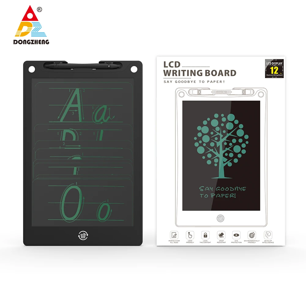 2019 Upgraded Colorful Screen 10 Inch Electronic Writing Board Doodle and Scribble Board Magnetic Memo Notes for Kid & Adults Orange Saying LCD Writing Tablet 