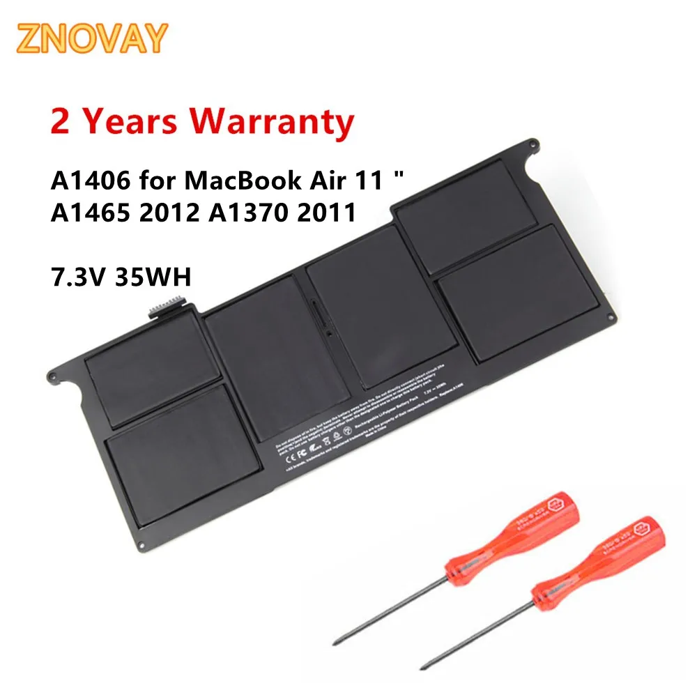 7,3 V 35WH A1406 nueva batería de ordenador portátil para Apple MacBook Air 11 A1406 A1370 (versión 2011) 020-7376-A 020-7377-A MC968 MC969