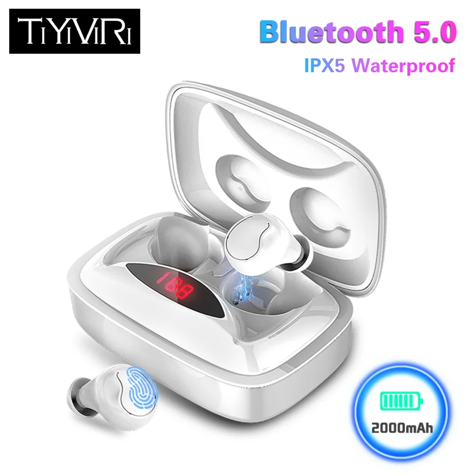 

TiYiViRi TWSX29 TWS Earbuds Bluetooth V5.0 Touch control IPX5 rated Ergonomic design wireless earphones Bluetooth earphone 6D