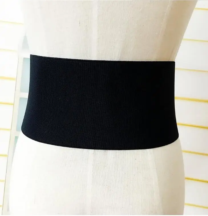 Women's runway fashion PU leather elastic Cummerbunds female Dress coat Corsets Waistband Belts decoration wide belt R1746