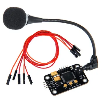 

With Microphone Tools Jumper Wire Control Universal Board Black Voice Recognition Module Durable High Sensitivity For Arduino