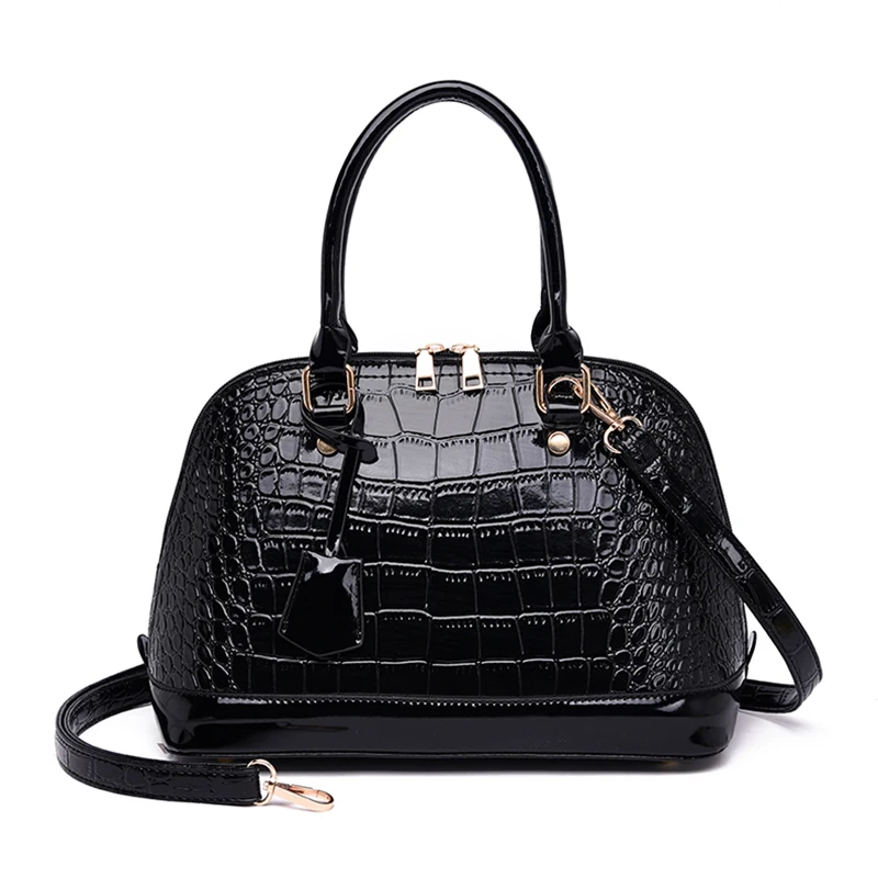 

Luxury Women Handbags Wild Crocodile Zipper Fashion Leather Designer Handbags Retro Shell Pu Women Shoulder Bags Multifunctional