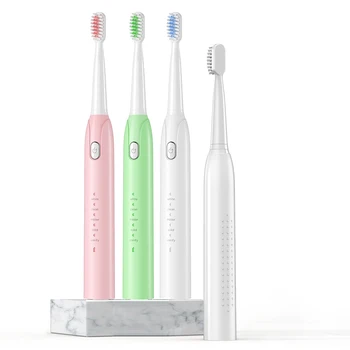 

Electric automatic rechargeable sonic IPX7 Waterproof toothbrush 5 Models with 2 Brush 3 Color