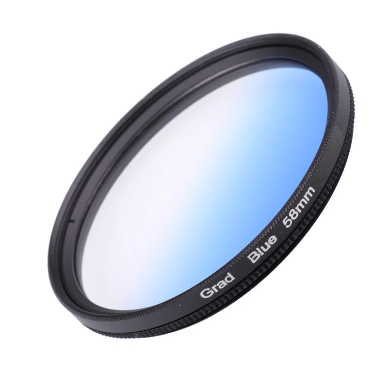 Фильтр камеры 58 мм полный синий градиентный синий фильтр объектива для Nikon D3100 D3200 D5100 SLR объектив камеры