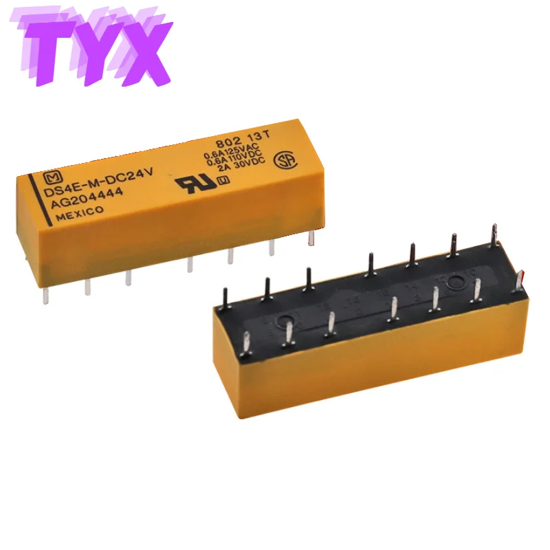 

10PCS Brand New Original DS4E-M-DC24V DS4E-M-DC12V DS4E-M-DC5V DC48V DC6V Panasonic Signal Relay 14Feet 2A Four Open Four Closed