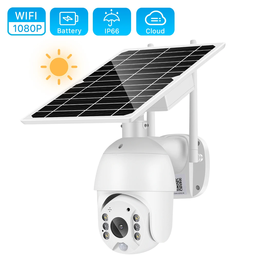 1080P kamera WIFI kamera słoneczna 8W Panel słoneczny 15000MAH kamera ochrony baterii zewnętrzna kamera telewizji przemysłowej PTZ inteligentne bezpieczeństwo monitora