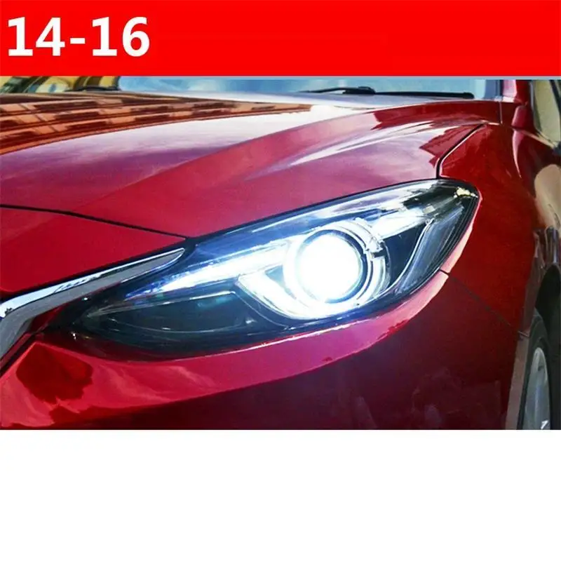 Assessoires Neblineros Para авто аксессуары боковой указатель поворота светодиодные фары Drl фары автомобиля в сборе 14 15 16 для Mazda Axela