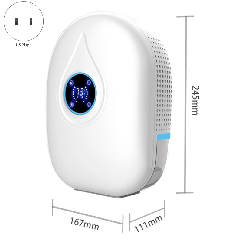 Электрический осушитель воздуха, мини портативный осушитель воздуха, влагопоглотитель с низким уровнем шума, домашний осушитель воздуха для спальни, офиса, США