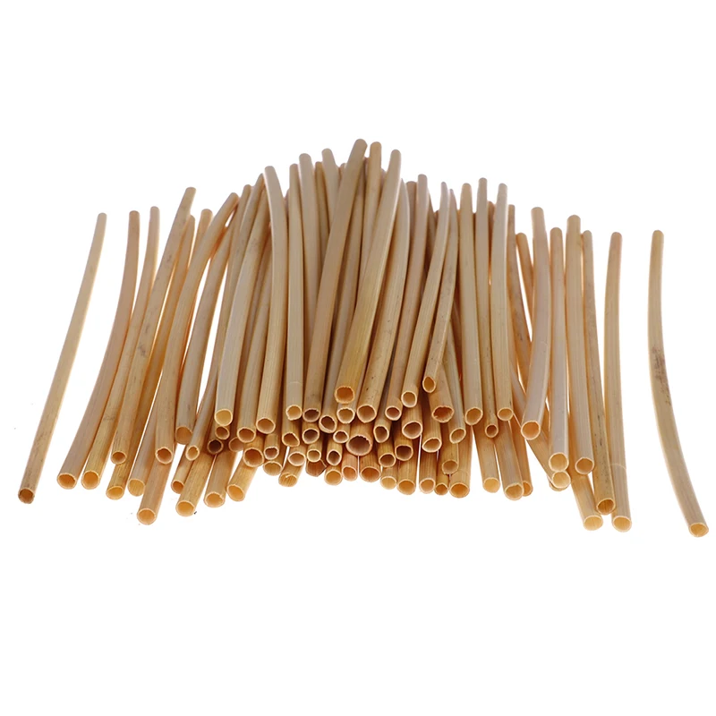 

100Pcs Biodegradeable Wheat Straw 20cm Organic Natural Disposable Drinking Straws Food Grade Straws for Tea Cocktail Straw