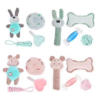 

Lovely Squeaky Dog Chew Toys Pet Puppy Plush Sound Chew Toy Gift Box Set