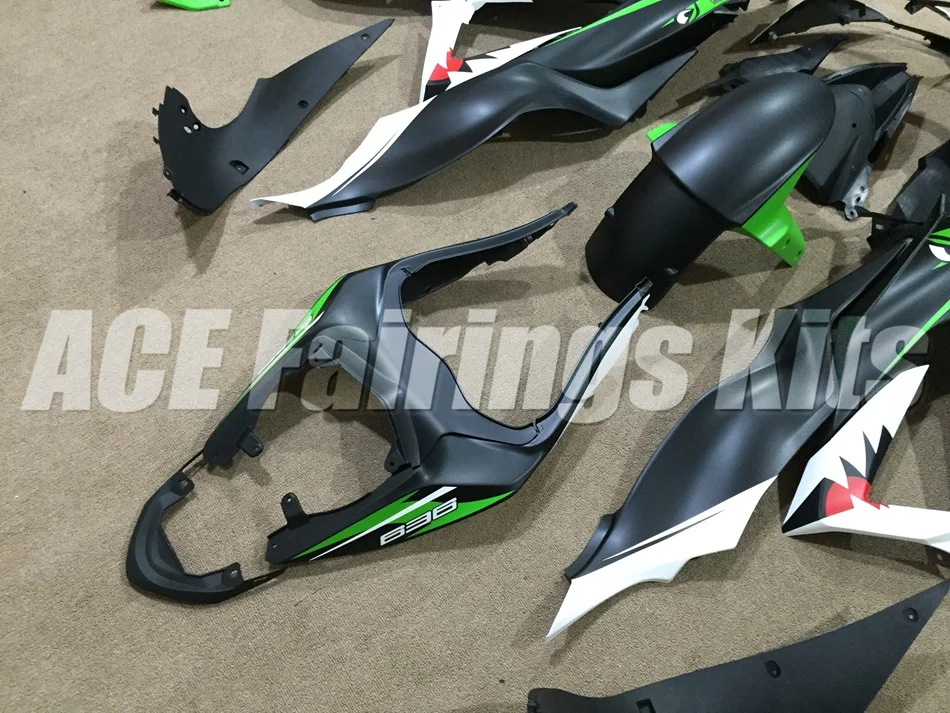 Комплект обтекателей ABS, пригодный для kawasaki Ninja ZX6R 636 2013- 13 14 15 16 17 599 6R ZX-6R, комплект кузова на заказ, матовая акула