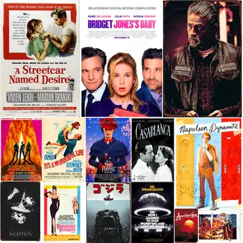 

Classic Movie Plaque Vintage Metal Tin Sign Home Bar Cafe Club Cinema Wall Decor Picture Show Metal Plate Film Art Poster N341